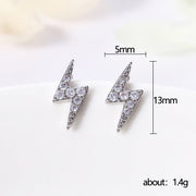 Simple Mini Lightning Zircon Stud Earrings For Women