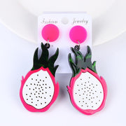 Walnut Dragon Fruit Exaggerated Three-dimensional Earrings