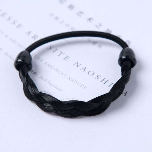 Simple hair rope braid elastic hair band wig hair ring