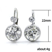Simple Classy And All-matching Round Zircon Women's Earrings