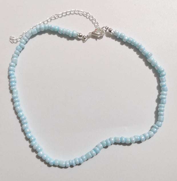 Short Necklace Handmade Wild Color Rice Bead Necklace