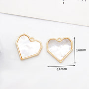 Women's White Shell Pendant Ear Rings