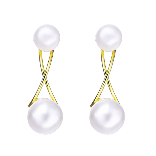 Vintage Pearl Creative Simple Pearl Long Earrings
