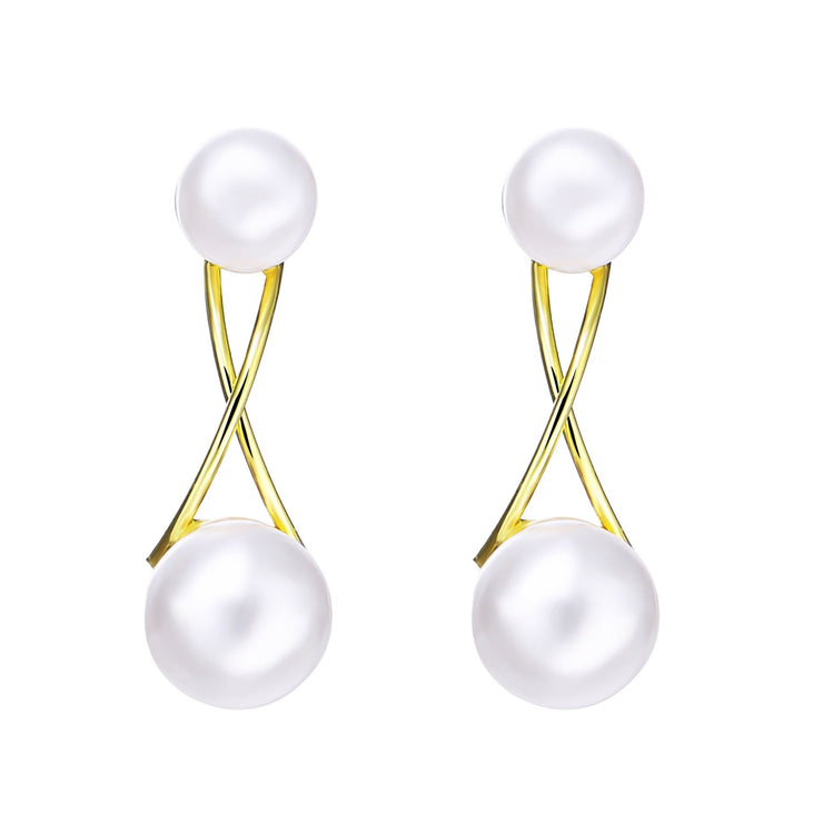Vintage Pearl Creative Simple Pearl Long Earrings