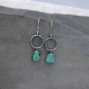 Long Minimalist Retro Turquoise Exaggerating Unique Eardrops