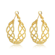 Exaggerated And Personalized Hollow Chain Stud Earrings Simple
