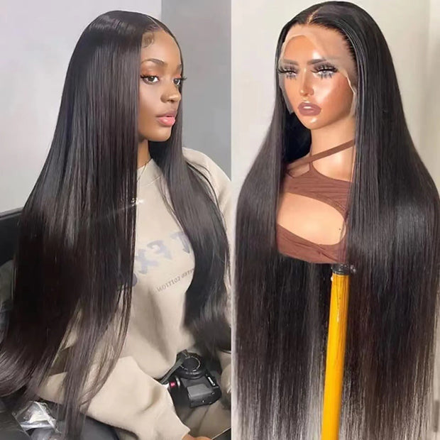 Lace Wig Women's Long Straight High-temperature Fiber