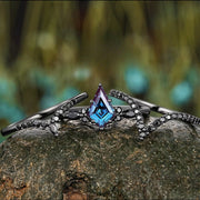 Gun Black Retro Three-piece Women's Ring
